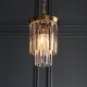 78626-001 Brushed Aged Brass Pendant with Crystal