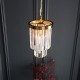 78626-001 Brushed Aged Brass Pendant with Crystal