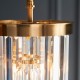 78626-001 Brushed Aged Brass Pendant with Crystal