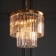 78627-001 Brushed Aged Brass 4 Light Chandelier with Crystal