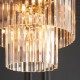 78627-001 Brushed Aged Brass 4 Light Chandelier with Crystal