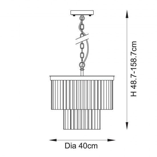 78627-001 Brushed Aged Brass 4 Light Chandelier with Crystal