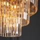 78628-001 Brushed Aged Brass 7 Light Chandelier with Crystal