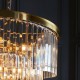 78628-001 Brushed Aged Brass 7 Light Chandelier with Crystal