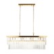 78664-001 Brushed Aged Brass 4 Light over Island Fitting with Crystal