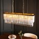 78664-001 Brushed Aged Brass 4 Light over Island Fitting with Crystal