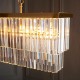 78664-001 Brushed Aged Brass 4 Light over Island Fitting with Crystal