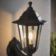 741-001 Black with Glass Up or Downlight Lantern Wall Lamp 741-001 Black with Glass Up or Downlight Lantern Wall Lamp