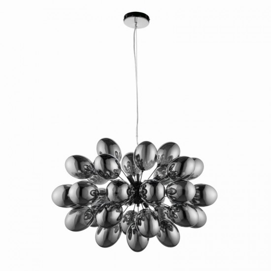 54354-001 Dark Chrome 8 Light Centre Fitting with Smoky Glasses