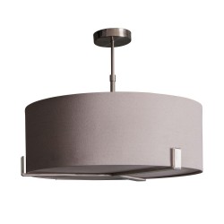 62407-001 Satin Nickel 3 Light Pendant with Slate Grey Shade