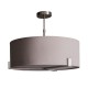 62407-001 Satin Nickel 3 Light Pendant with Slate Grey Shade