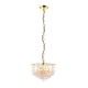 1147-001 Brass 3 Light Pendant with Acrylic Detailing