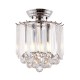1151-001 Chrome 2 Light Ceiling Lamp with Acrylic Detailing