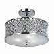 910-001 Chrome Semi-Flush with Glass Beads & Diffuser
