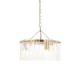78770-001 Brushed Aged Brass 3 Light Pendant with Clear Textured Glass Panels