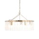 78771-001 Brushed Aged Brass 5 Light Pendant with Clear Textured Glass Panels
