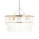 78772-001 Brushed Aged Brass 5 Light Pendant with Clear Textured Glass Panels