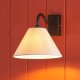 78740-001 Matt Black Wall Lamp with Natural Linen Shade