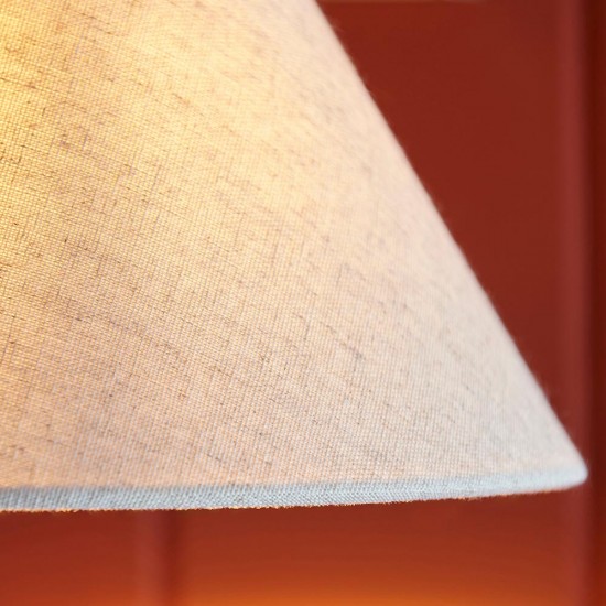 78740-001 Matt Black Wall Lamp with Natural Linen Shade