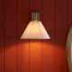 78741-001 Antique Brass Wall Lamp with Natural Linen Shade