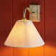 78741-001 Antique Brass Wall Lamp with Natural Linen Shade