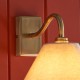 78741-001 Antique Brass Wall Lamp with Natural Linen Shade