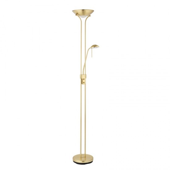 1115-001 Satin Brass Mother&Child Uplighter Floor Lamp 1115-001 Satin Brass Mother&Child Uplighter Floor Lamp