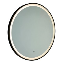 80024-001 Bathroom Black CCT Round Mirror with Hanger Strap