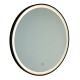 80024-001 Bathroom Black CCT Round Mirror with Hanger Strap