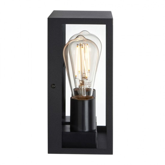 80044-001 Outdoor Black Lantern Twin Wall Lamp