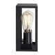 80044-001 Outdoor Black Lantern Twin Wall Lamp