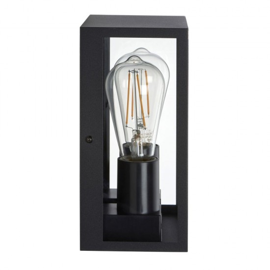 80044-001 Outdoor Black Lantern Twin Wall Lamp