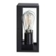 80044-001 Outdoor Black Lantern Twin Wall Lamp