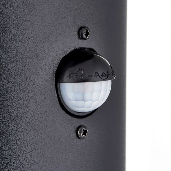 80052-001 Outdoor Matt Black PIR Bollard