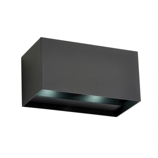 80082-001 LED Matt Black Up&Down CCT Twin Wall Lamp