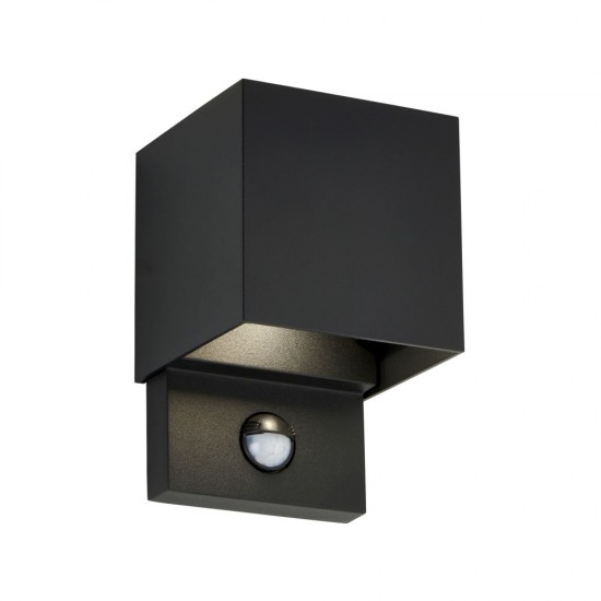 80089-001 Black Up&Down CCT Wall Lamp with PIR/Photocell Sensor