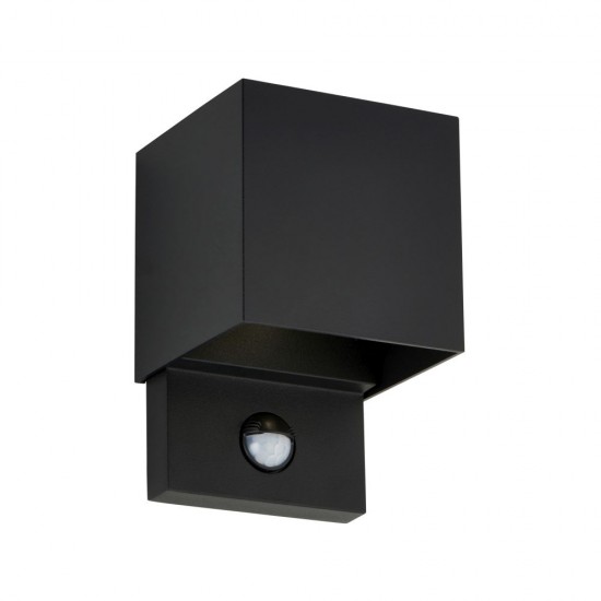 80089-001 Black Up&Down CCT Wall Lamp with PIR/Photocell Sensor