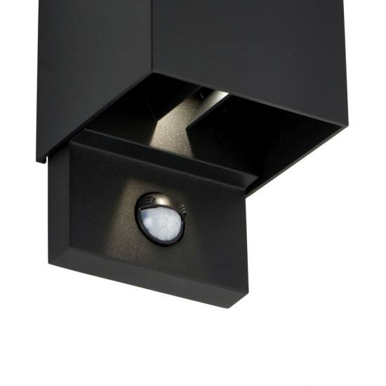 80089-001 Black Up&Down CCT Wall Lamp with PIR/Photocell Sensor