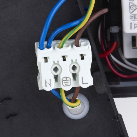 80089-001 Black Up&Down CCT Wall Lamp with PIR/Photocell Sensor