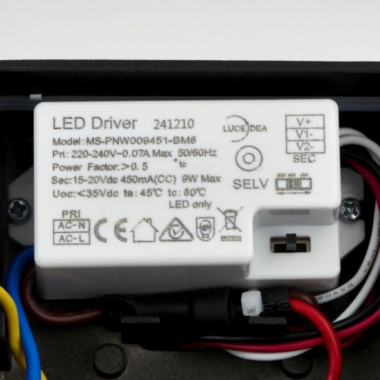 80089-001 Black Up&Down CCT Wall Lamp with PIR/Photocell Sensor