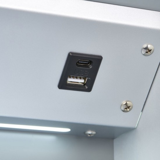 80090-001 CCT Cabinet Mirror with USB & C Port IP44
