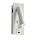 80099-001 White Recessed Wall Lamp with USB & C Port
