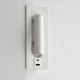 80099-001 White Recessed Wall Lamp with USB & C Port