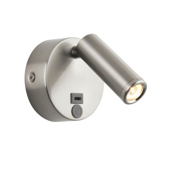 80101-001 Brushed Satin Nickel LED Wall Lamp with C Port