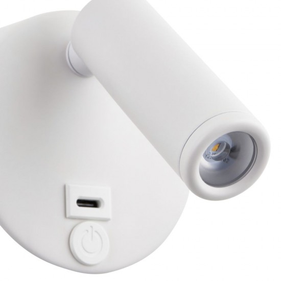 80102-001 White LED Wall Lamp with C Port