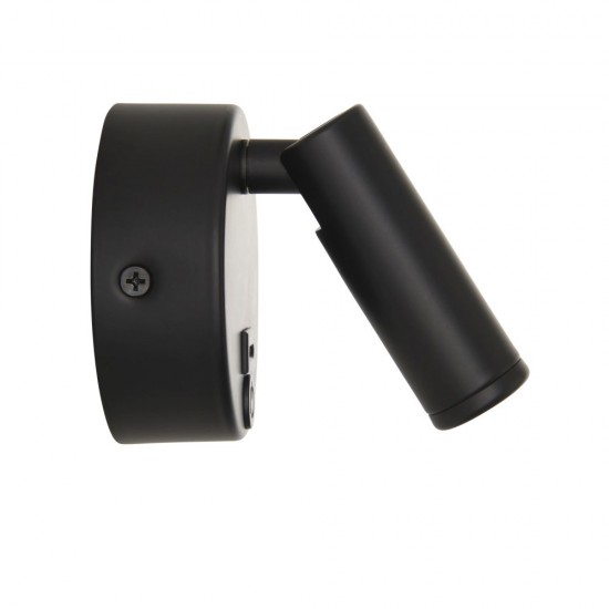 80103-001 Black LED Wall Lamp with C Port