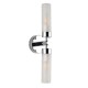 80109-001 Chrome 2 Light Wall Lamp with Frosted Glass IP44