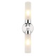 80109-001 Chrome 2 Light Wall Lamp with Frosted Glass IP44