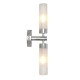 80109-001 Chrome 2 Light Wall Lamp with Frosted Glass IP44