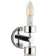 80109-001 Chrome 2 Light Wall Lamp with Frosted Glass IP44